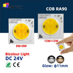 source led cob 11mm 2700k 6000k 8w 12w alu moderne bicolore altauxmeilleurscolors