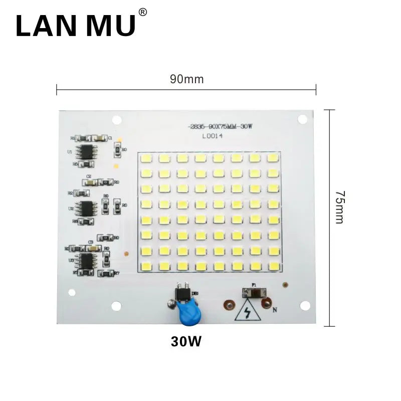 panneau led blanc moderne 10w 20w 30w 50w 100w 120° grille transistor