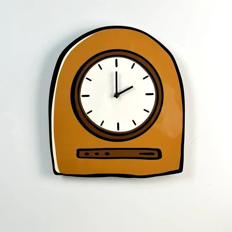 horloges murales dessin animé cartoon bords irréguliers suspension salon vintage ludique