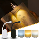lampe lecture led rechargeable clip portable couleurs blanc noir vert réglable étude