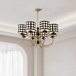 lustre moderne élégant pois doré noir suspension salon restaurant led câbles trois têtes