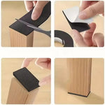 protections antidérapantes adhésives pieds meubles noires texturées triangles minimaliste chaises tables utilitaires