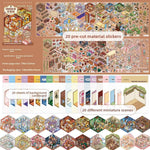 sticker paysage 3d miniature livre bricolage scrapbooking enfants dessin animé mignon violet bleu rose