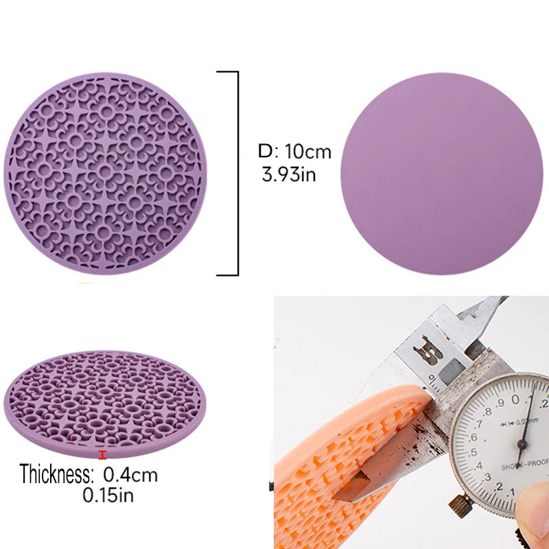 coasters perforés silicone moderne antidérapants diverses couleurs domestiques