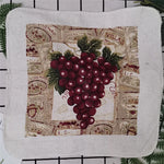 serviettes cuisine coton florales vintage blanc vert rouge jaune bleu noir absorbantes 20x20cm