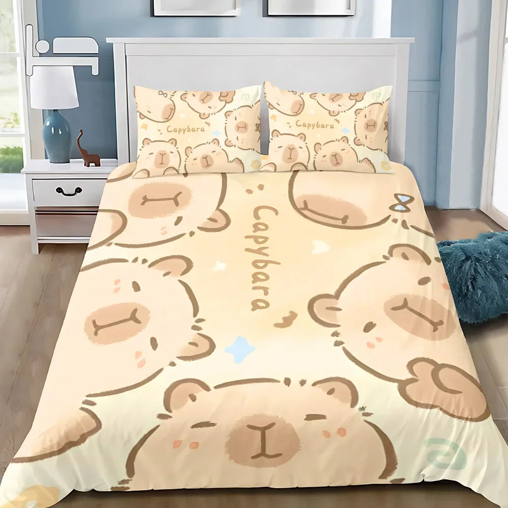 Vue d'ensemble de la parure de lit dans une chambre de garçon