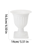 vases blancs classiques plastique ribbé maison décoration fleurs artificielles multifonctionnels