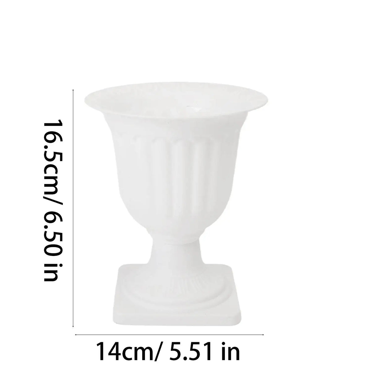 vases blancs classiques plastique ribbé maison décoration fleurs artificielles multifonctionnels