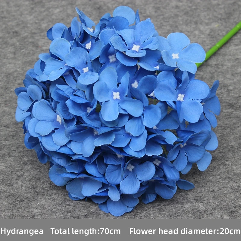 décoration événement artificielle fleurs bleu royal soie feuilles bouquets hybride ornement festifsintérieur