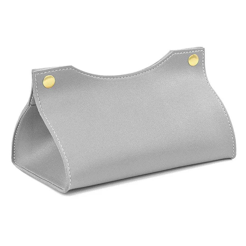 boîte mouchoirs simili cuir moderne marron gris noir bleu opaques dorés papier toilette minimaliste