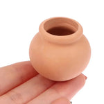 pots céramique miniature rustique pots texte horizontal cannelé décoration enfant jouets cuisine architectural