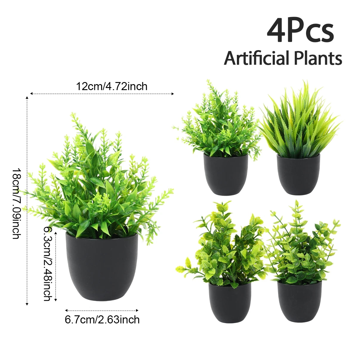 plantes artificielles feuilles vertes pot moderne décoration extérieure ornement dense foliage