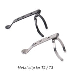 clip métallique noir argenté t2 t3 lampe torche industrielle minimaliste