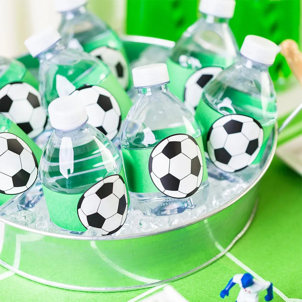 stickers adhésifs football noirs blancs verts 3cm moderne sportifs chambre enfants anniversaire fête