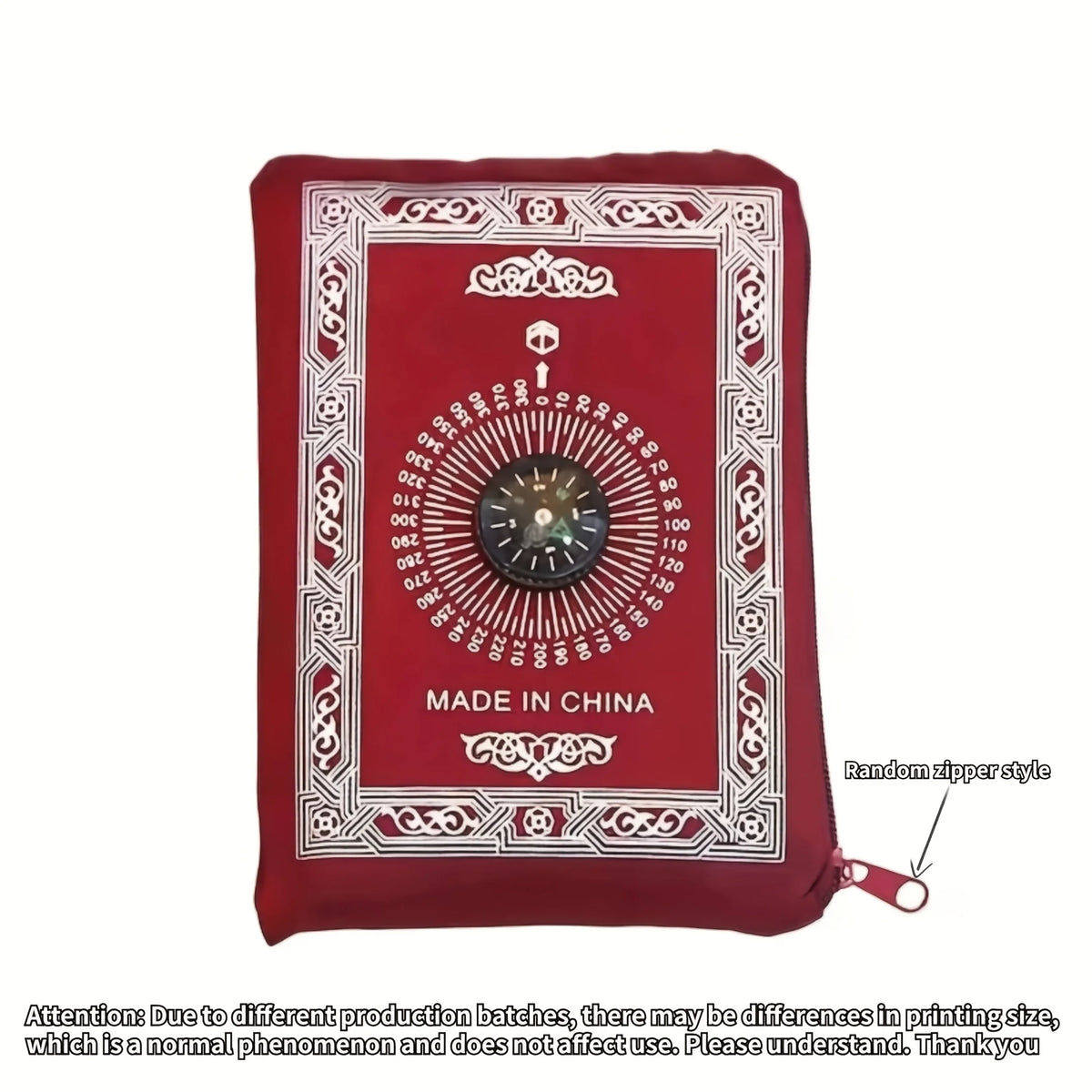 tapis prière rouge vert bleu noir ornements floraux moderne adultes