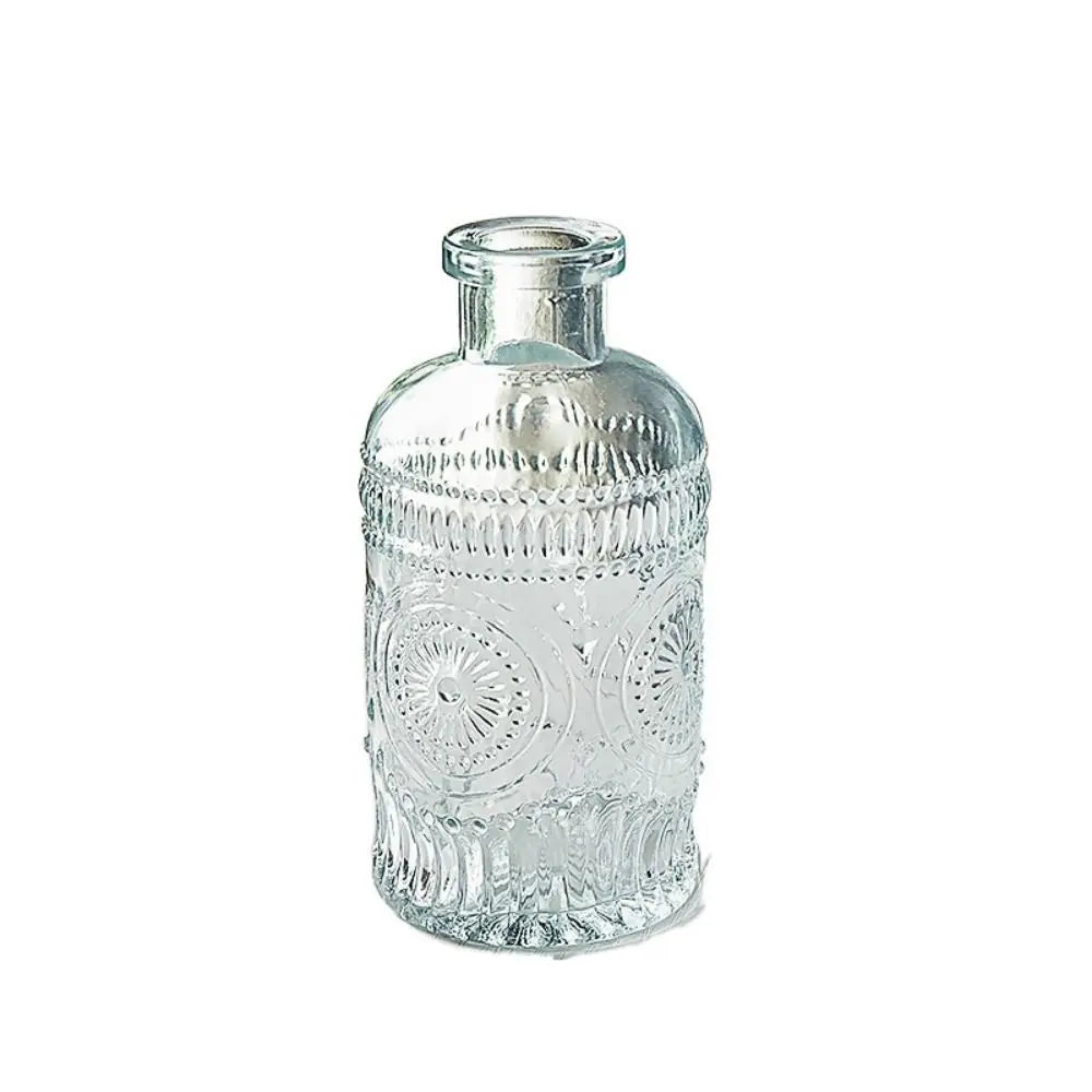 vase transparent gravé classique décoration intérieure plante hydroponique maison festive