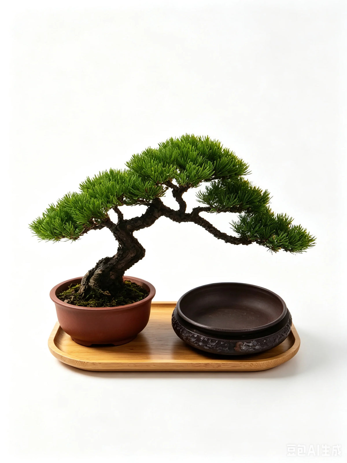 support bois gravé classique vase plante décoration intérieure plateau simple autonomeCJK