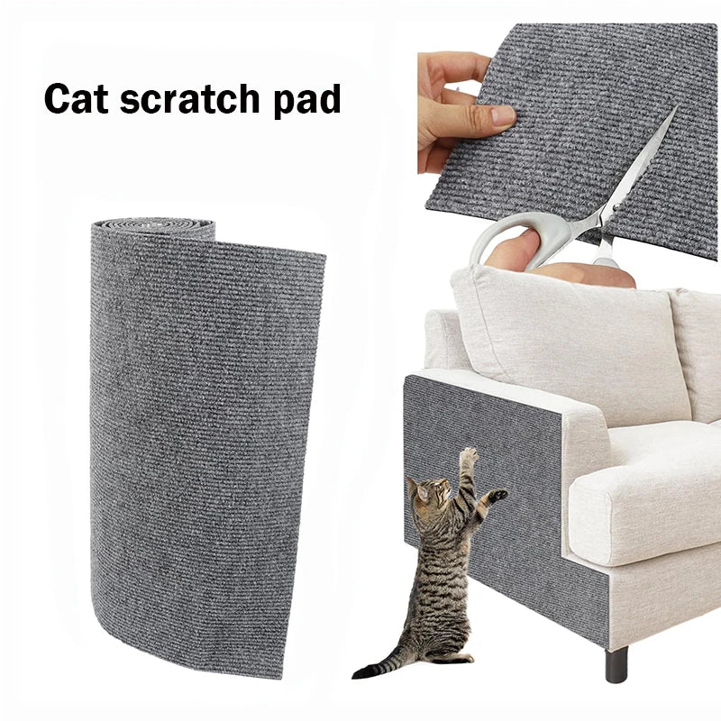 tapis grattage chats gris adhésif tissu texture moderne protection meubleintérieur