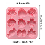 moules gâteaux silicone fleurs feuilles diy fondant chocolat savon bougies modernes
