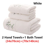 serviettes bambou brodées vert violet rose blanc classiques absorbantes maison