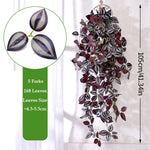 Guirlande végétale artificielle 105cm feuilles ovales vertes brillantes décoration naturelle extérieure intérieure mariage fête