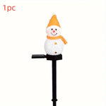 décoration noël bonhomme neige lumineux solaire extérieure intérieure clips glitter festive blanc rouge verte