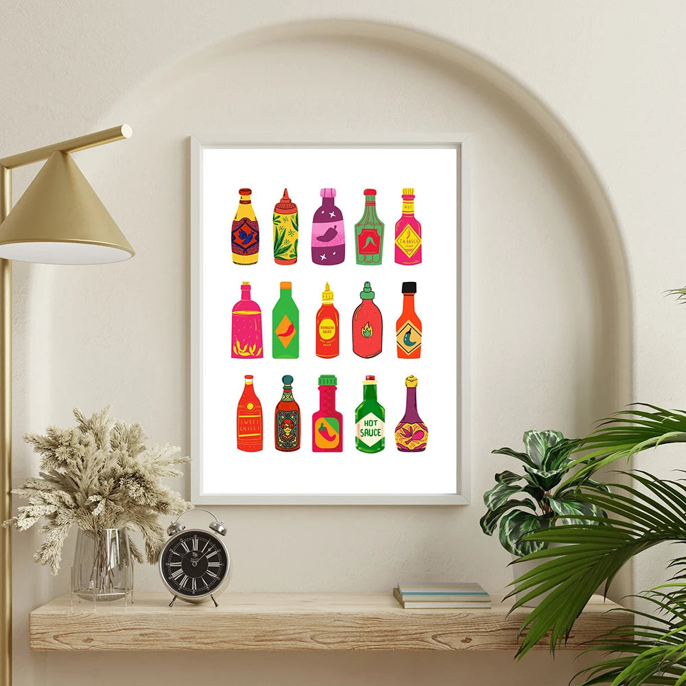 Toile décorative cuisine style scandinave sans cadre