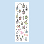 stickers kawaii multicolores dessins animés adhésifs mignons thème cuisine jeux vidéo halloween