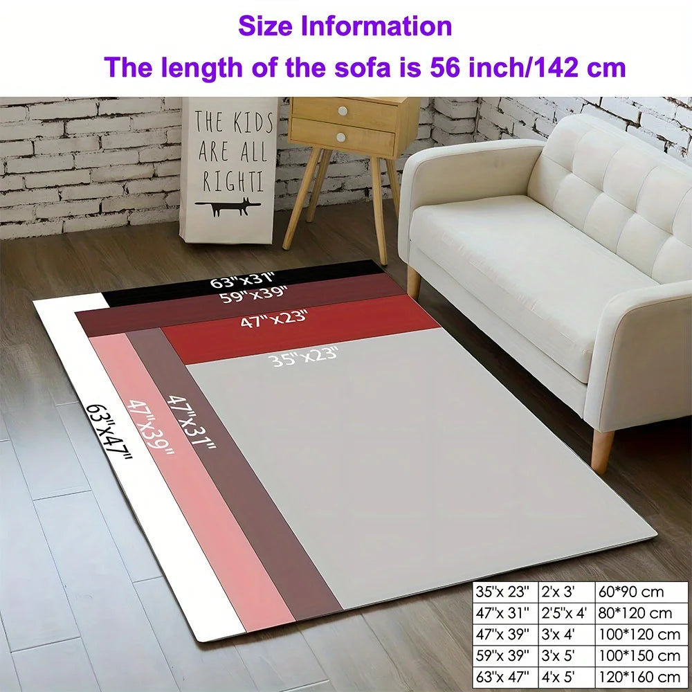 tapis dessin animé mandalorian antidérapant polyester noir blanc salon chambre coucher moderne illustratif