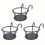 support fleurs moderne fer noir grille ajourée détachable balcon intérieur 1pc 2pc 3pc