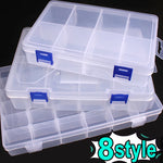 boîtes rangement bijoux transparentes plastique modernes poignées organisation pratique grandes petites