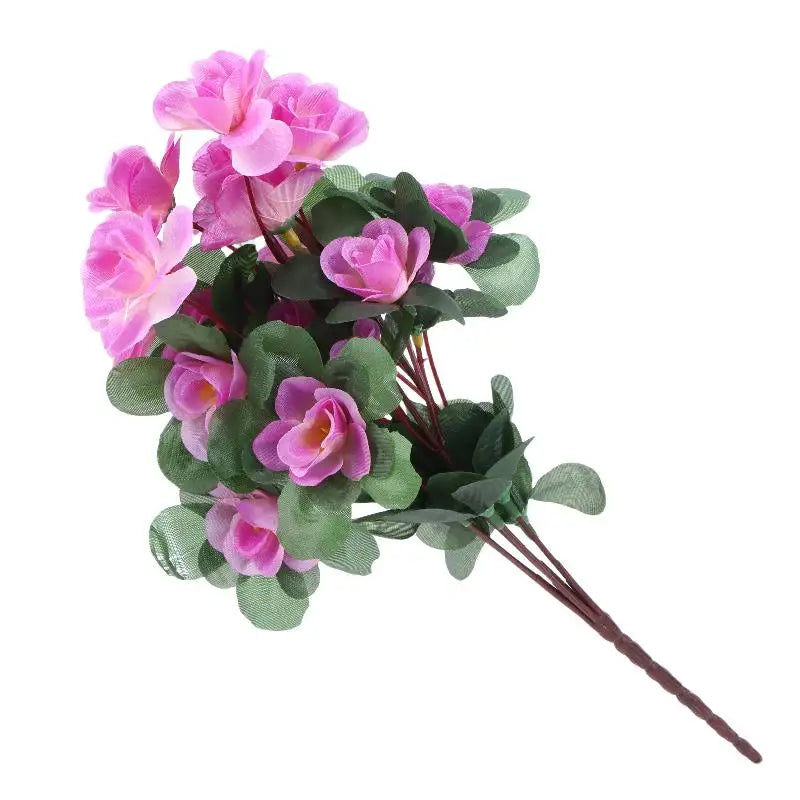 décoration intérieure bouquet artificiel rose rouge jaune moderne feuilles vertes