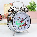 horloge réveil antique or blanc vintage faces uniques illustrations pastorales chambre coucher