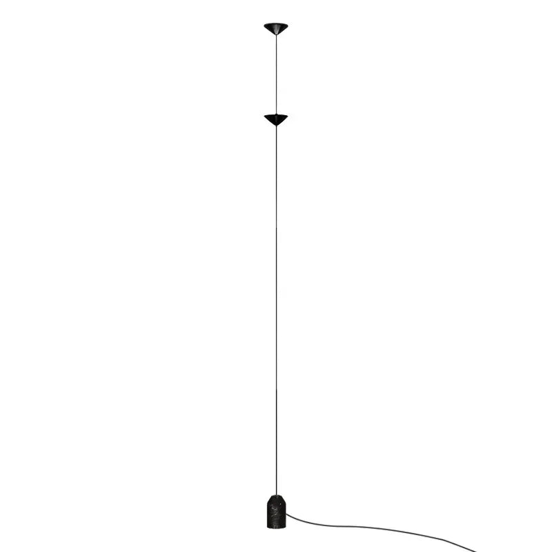 lampe suspension contemporaine marbre noir sources lumineuses 11 15w led noire dorée