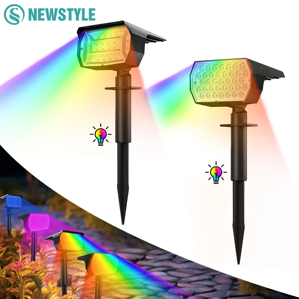 projecteur solaire extérieur led rgb ip65 moderne 37led 20led carré opaque jardin couloir