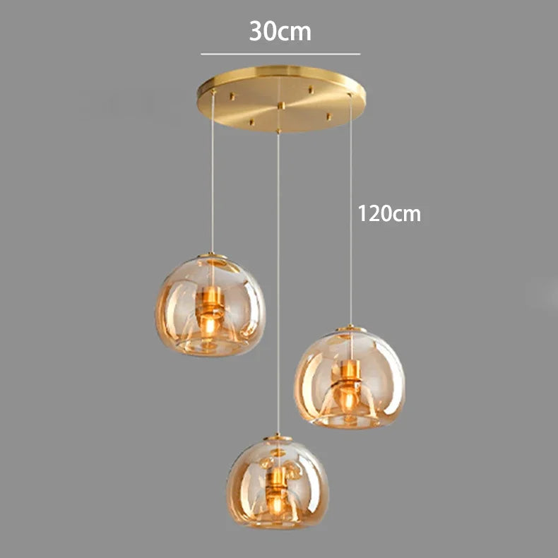 suspension pendentif noir transparent moderne têtes ambrées têtes noires flux lumineux 249 2000 autonome