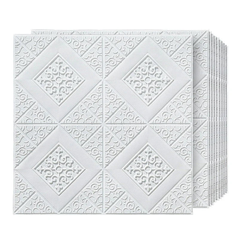 panneaux décoratifs muraux motif géométrique diamants floraux adhésifs modernes blancs rouges verts bleus