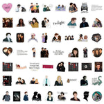 sticker cartoon personnages scènes textes vampires edward twilight opaques adhésifs collection diverses