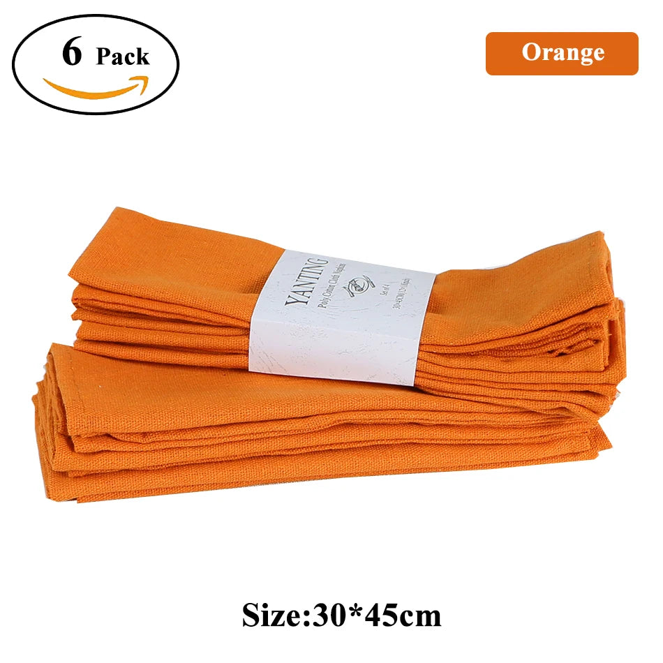 serviettes table tissu rouge vert noir 30x45cm uni réutilisable fêtes mariage opaques classiques pièces