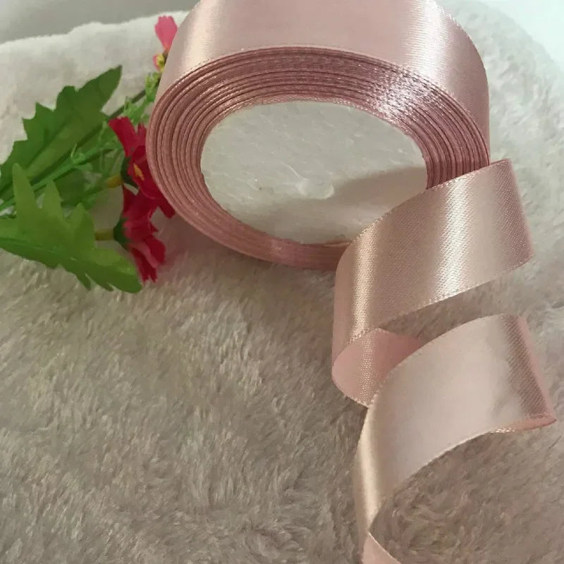 ruban satin rose pâle 6mm 10mm 15mm 20mm 25mm 40mm 50mm gros grain polyester