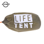 sac rangement tente pliante vert olive LIFE TENT impression blanc cordon serrage camping utilitaire