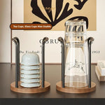 support tasses jetables marron clair blanc moderne empilable utilisation multiple bois imprimé coffee poignées
