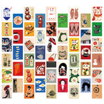 stickers japonais modernes motifs geisha chats ukiyo colorés pack 50 100 pieces