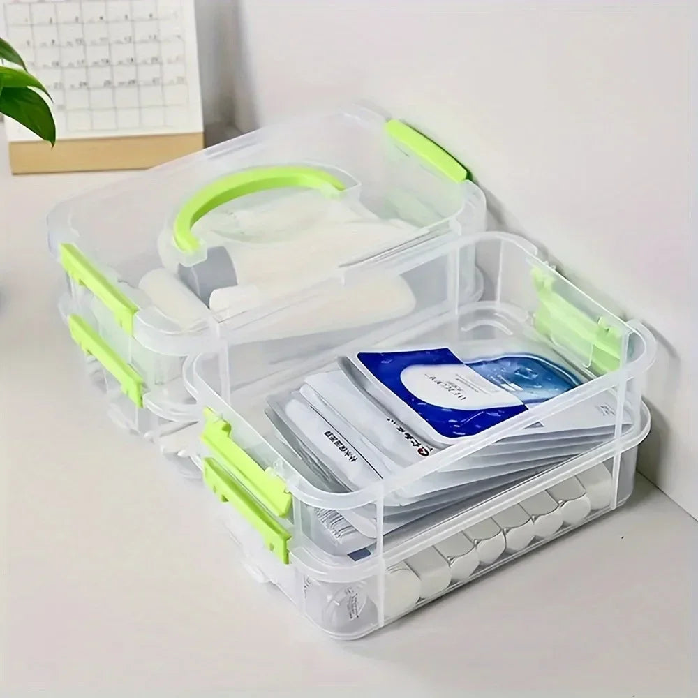 boîtes rangement transparentes multi niveaux utilitaires clips verrouillage organisateur ménage minimaliste modernes