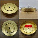 disques métalliques dorés classiques perforations opaques variés tailles incluses
