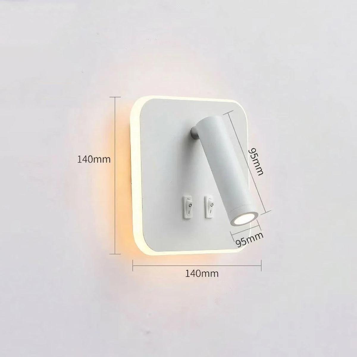 lampe murale moderne led noir fixée mur chargeur usb chambre entrée étude