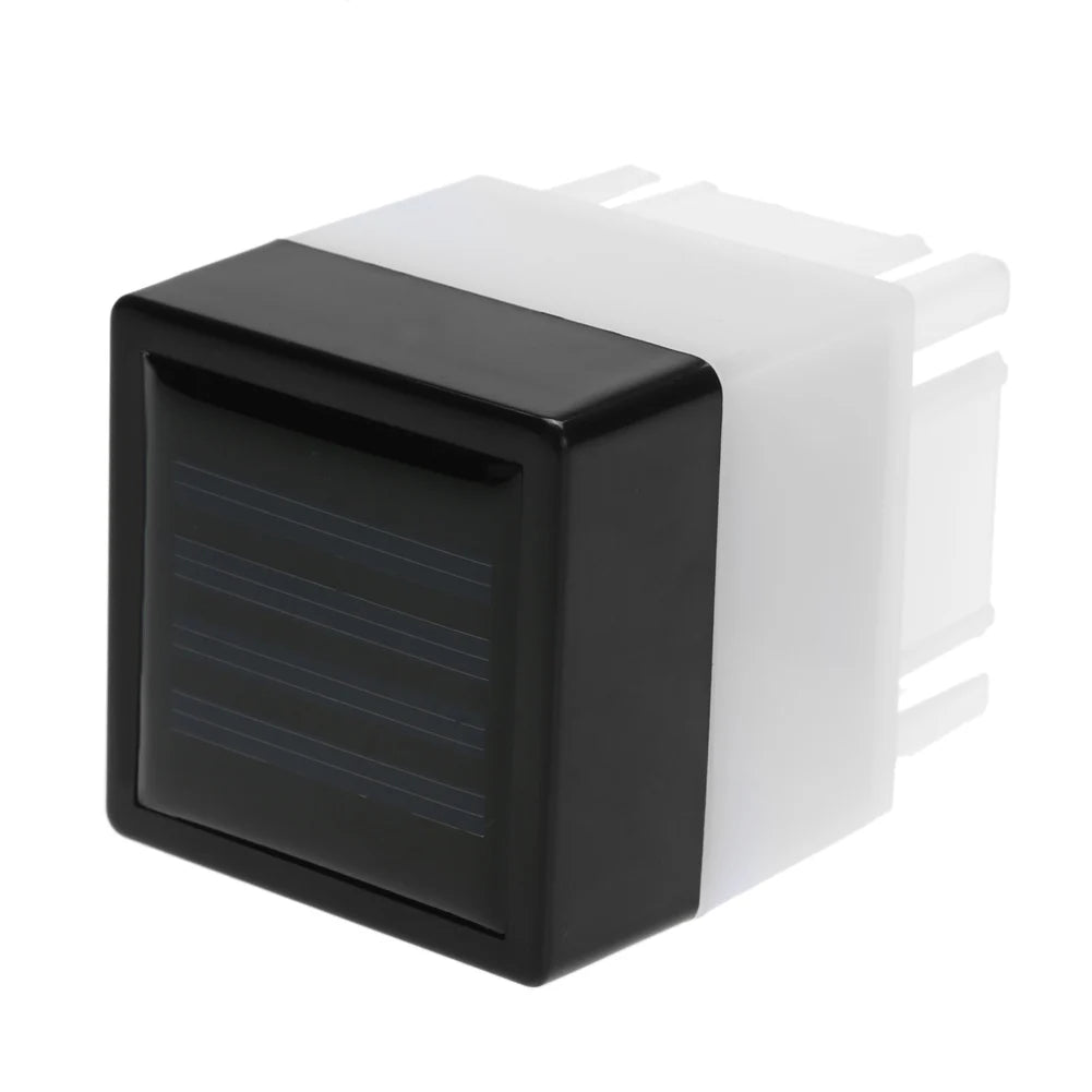 lampe solaire led noir blanche adhésive patio jardin décoration paysagère moderne minimaliste