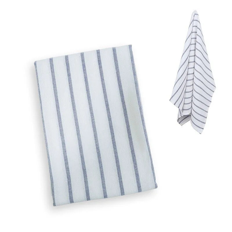serviettes table coton bleu marine blanc rayures carreaux classique rustique