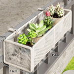 bac fleurs moderne fer forgé noir beige maille métallique clipsReusableBlackWhiteModernDesignPlantHolderSML