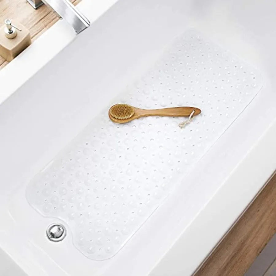 tapis bain moderne 39x16 pouces texture 200 bosses antidérapant transparent adhésif salle bain